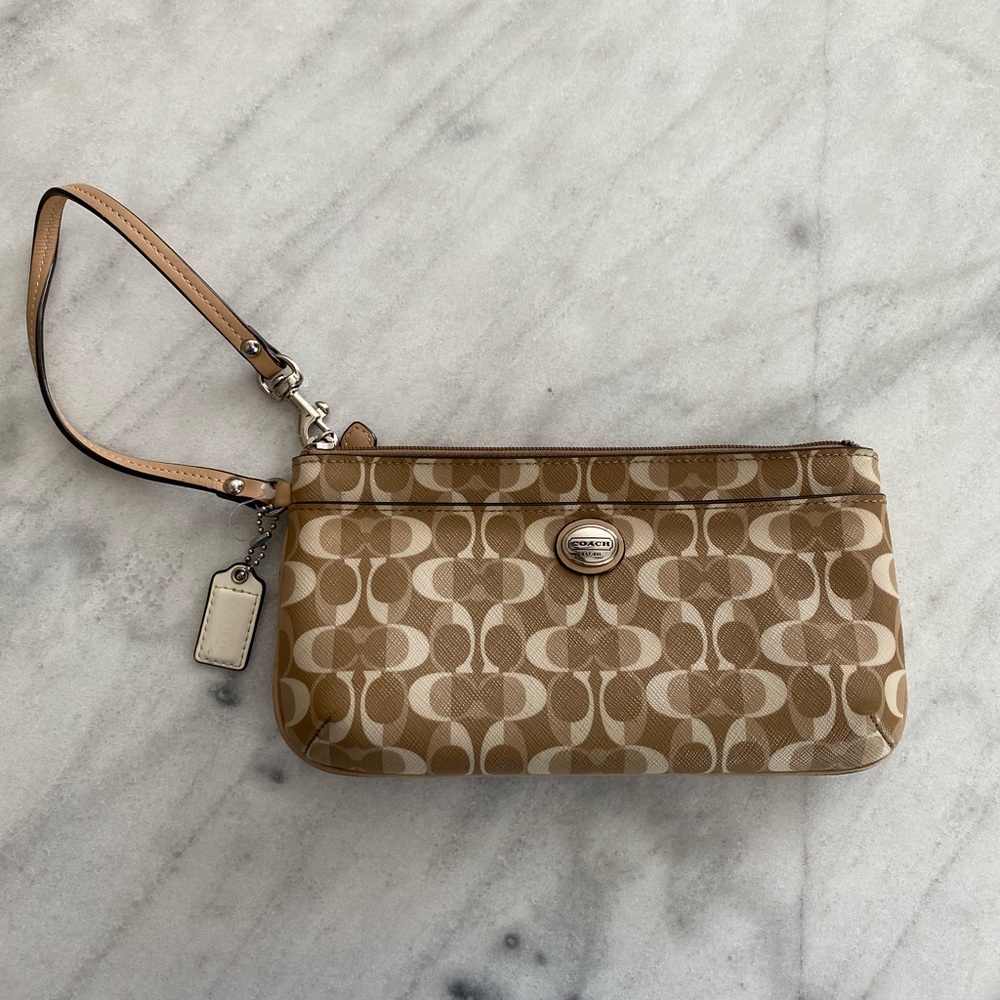 Coach logo wristlet & wallet